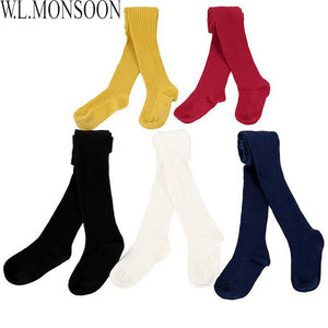 Baby Girls Winter Leggings 2016Brand Collants File Children Pants Match with Dress Cotton Knit Kids Leggings for Girls Pantyhose