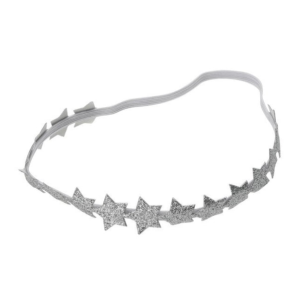 Glittering Crown Stars Baby Girls Hair Band Elastic Hair Accessories Princess Headbands Children Headwear