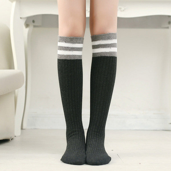 Girls Tights Compression Stockings Striped Spring Kids Stockings Cotton Slim Tights