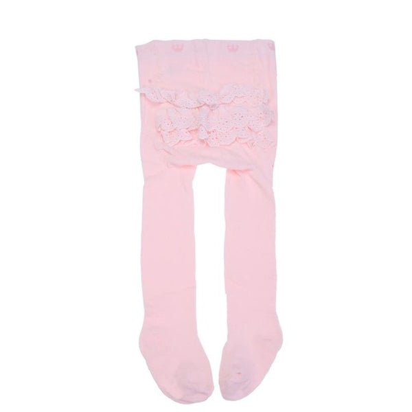 4 Colors Baby Girls Cotton Tights Lace Princess  Stockings Slim Pants Pantyhose PP Bottoms Tights For Girls Children