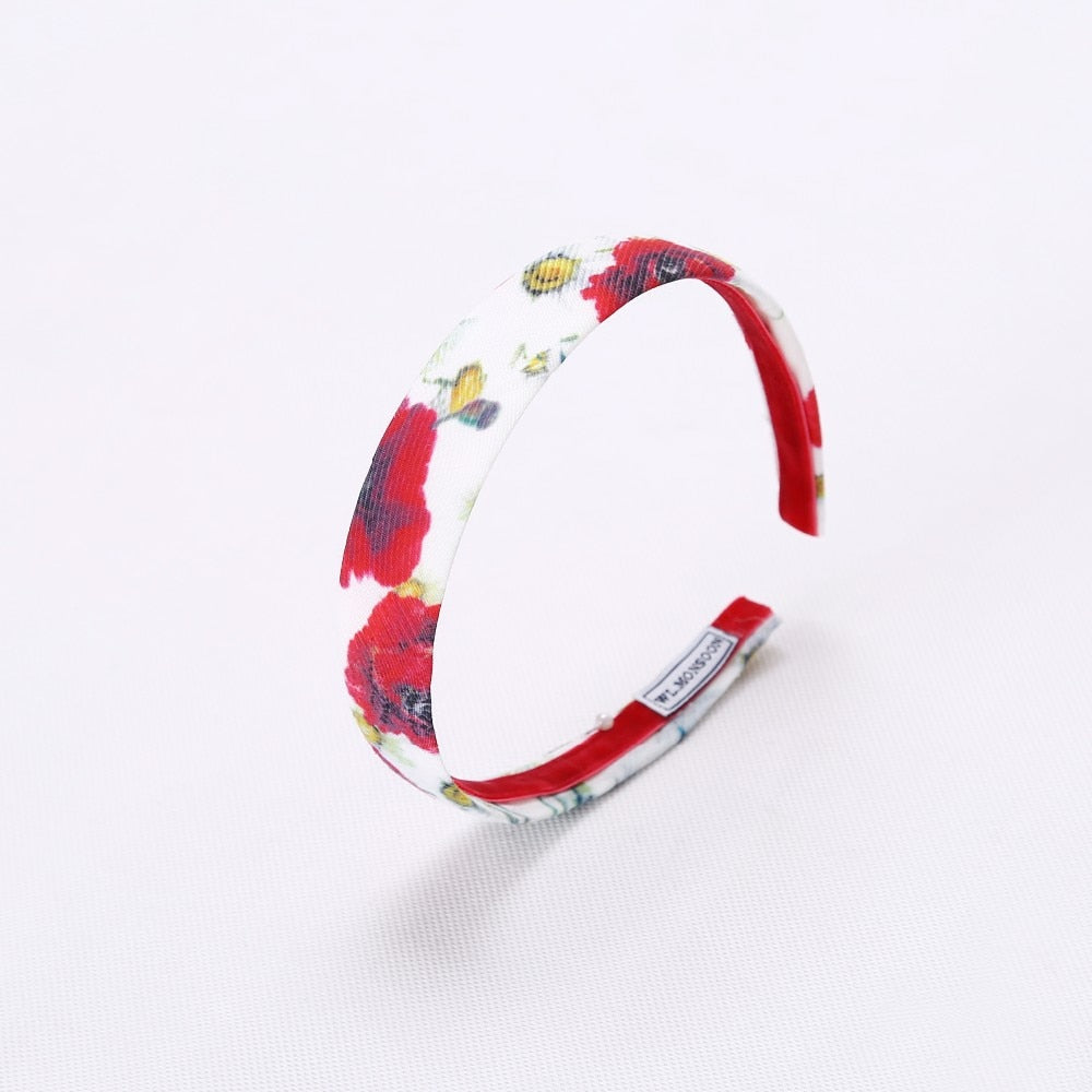 Baby Girls Hair Accessories Robe Fille Children Headbands for Girls Clothes Brand Floral Pattern Kids Headwear Girls Bands
