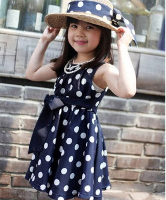 1PC Kids Children Clothing Polka Dot Girl Chiffon Sundress Dress