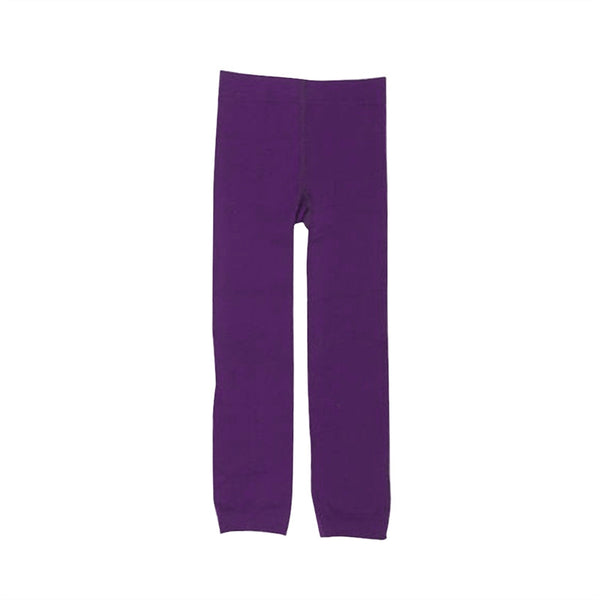 Girls Winter Warm Velvet Lined Tights Trousers Kids Elastic Thick Leggings Ninth Pants