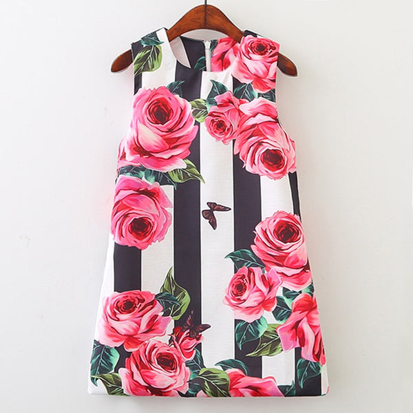 Bear Leader Girls Dresses 2018 New Brand Princess Girl Clothing Pattern Printing Sleeveless Baby Girls Party Dress For 3-8 Years