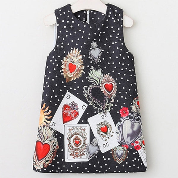 Bear Leader Girls Dresses 2018 New Brand Princess Girl Clothing Pattern Printing Sleeveless Baby Girls Party Dress For 3-8 Years
