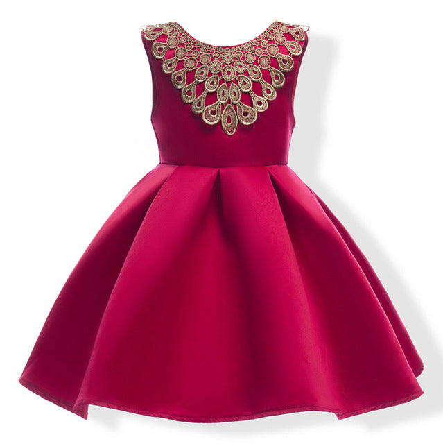 Bear Leader Girls Dress 2018 European and American Style Princess Dresses Back Bowknot Phnom Penh Party Dresses For 3-8 Year