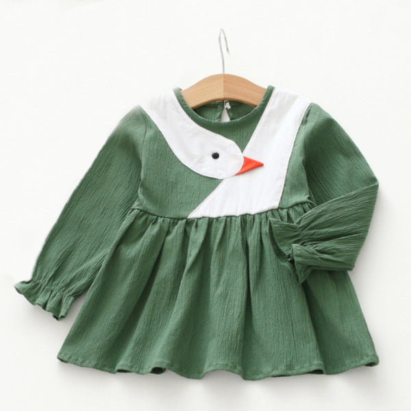 Bear Leader Girls Dress 2018 Spring Girls Dresses Long Sleeve Blanck&White Striped Mesh Design Princess Dress Children Clothing