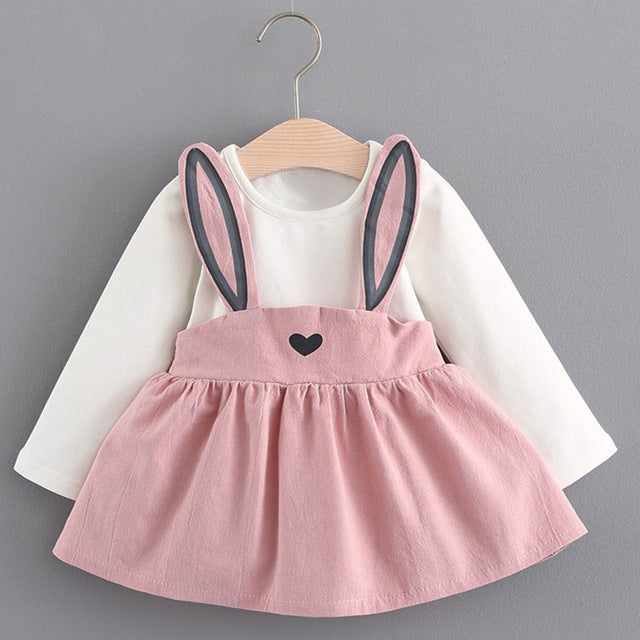Bear Leader Girls Dress 2018 Spring Brand Baby Girls Blouse Lace Crew Neck Kids Shirts Children Clothing Dress For 6-24M