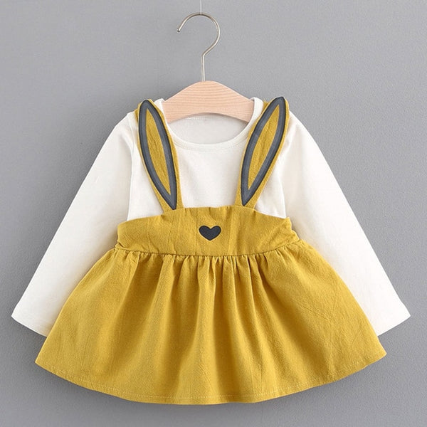 Bear Leader Girls Dress 2018 Spring Brand Baby Girls Blouse Lace Crew Neck Kids Shirts Children Clothing Dress For 6-24M