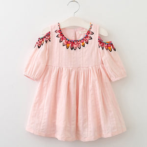 Bear Leader Girls Dress 2018 New Brand Summer Style Dew Shoulder Design Princess Dress Children Clothing Girls Dress For 3-7Y
