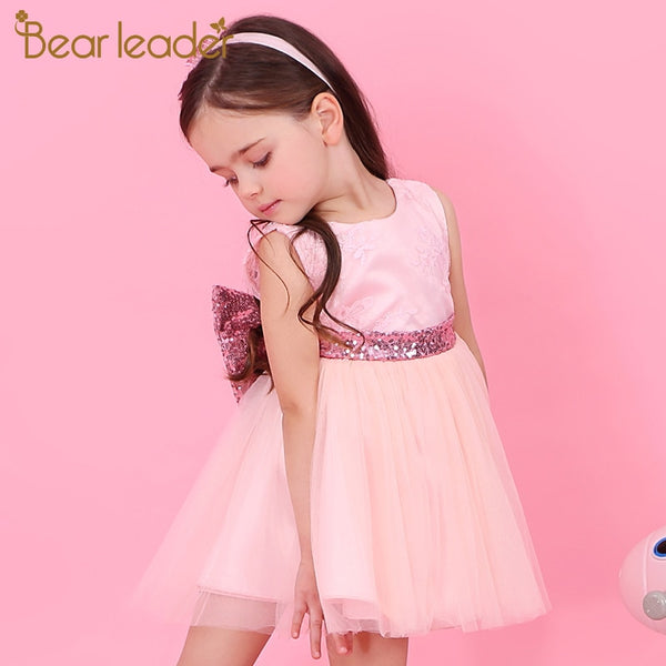 Bear Leader Girls Dresses 2018 New Brand Princess Girl Clothes Ball Gown Sleeveless Party Dress Girls Clothes For 1-6 Years