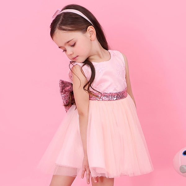 Bear Leader Girls Dresses 2018 New Brand Princess Girl Clothes Bowknot Sleeveless Party Dress Girls Clothes For 1-6 Years