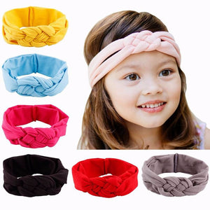 9 Colors Cute Children Girls Cross Hair accessories Elastic Head Wrap Hairband Headband