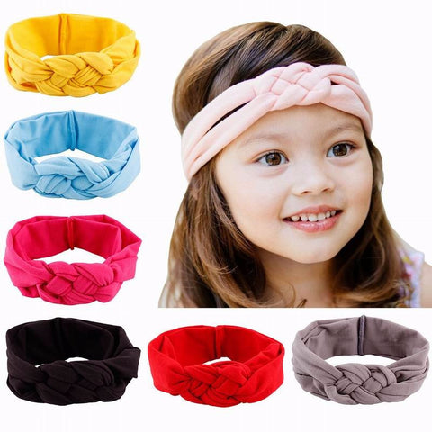9 Colors Cute Children Girls Cross Hair accessories Elastic Head Wrap Hairband Headband