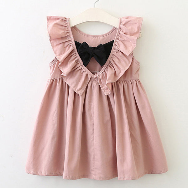 Bear Leader Girls Dresses 2018 New Summer Brand Kids Princess Dress Cute Embroidery Bow Design  for Girls 1-6Y Children Clothes