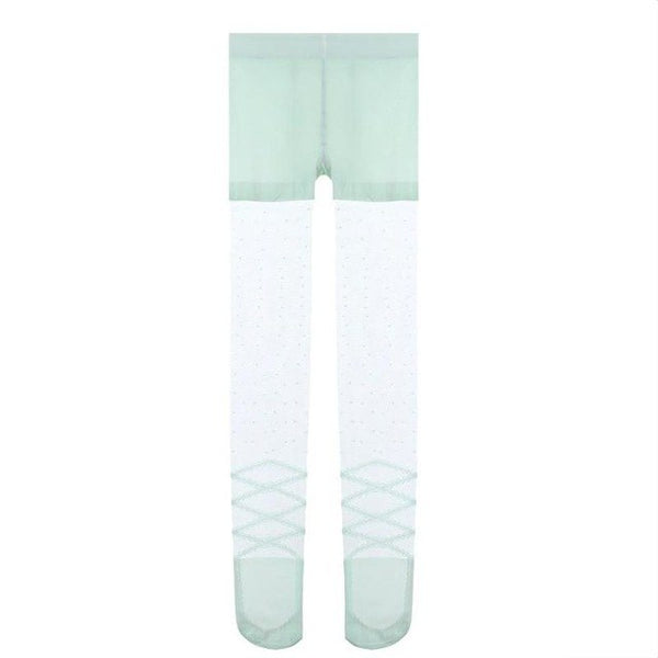 Summer Kids Girls Thin Tights Pantyhose Children Patchwork Dot Dancing Ballet Anti-Mosquito Stockings Girl Tight Clothing