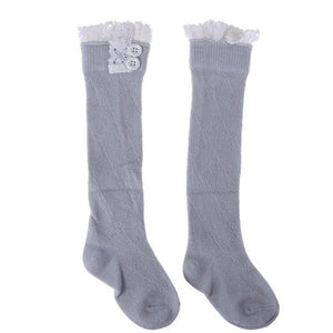 2017 Winter Warm Baby Girls Tights Pantyhose Children Girls Cotton Lace Button Warmer Stockings Infant Girl Leg Warmer for 3-10Y