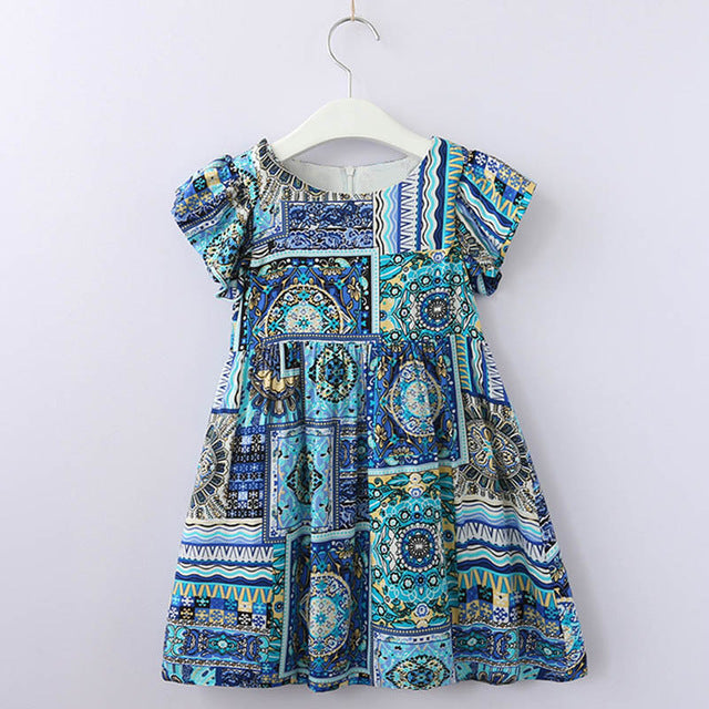 Bear Leader Girls Dresses 2018 New European And American Style Girls Printed Pattern Sleeveless Dress For 3-8Y Baby Dresses
