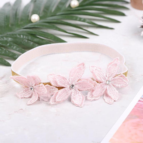 Fashion Cute Baby Girls Elastic Lace Flowers Hairbands Kids Lovely Wreath Headbands Turban Knot Hair Band Accessories