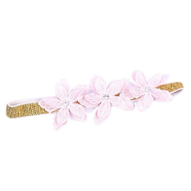 Fashion Cute Baby Girls Elastic Lace Flowers Hairbands Kids Lovely Wreath Headbands Turban Knot Hair Band Accessories
