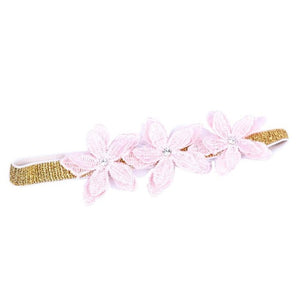 Fashion Cute Baby Girls Elastic Lace Flowers Hairbands Kids Lovely Wreath Headbands Turban Knot Hair Band Accessories