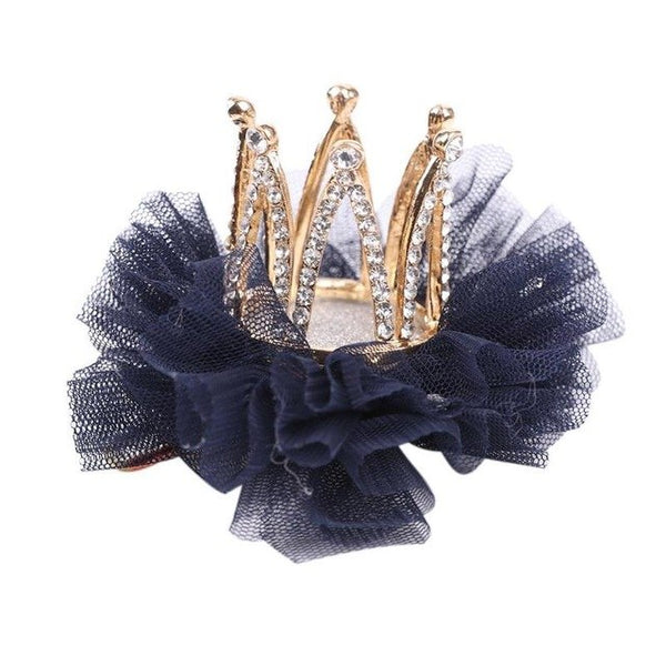 Baby Girls Cute Princess flower Bud Crown Hairclip Kids Mesh Hair Side Clips Hairpins Headwear Hair Accessories