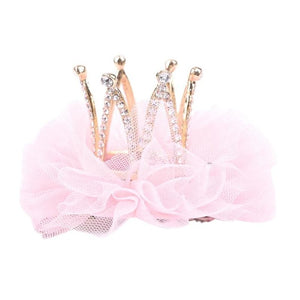 Baby Girls Cute Princess flower Bud Crown Hairclip Kids Mesh Hair Side Clips Hairpins Headwear Hair Accessories