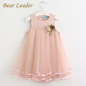 Bear Leader Girls Dress 2018 Brand Princess Dress Sleeveless Appliques Floral Design for Girls Clothes Party Dress 3-7Y Clothes