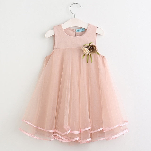 Bear Leader Girls Dress 2018 Brand Princess Dress Sleeveless Appliques Floral Design for Girls Clothes Party Dress 3-7Y Clothes