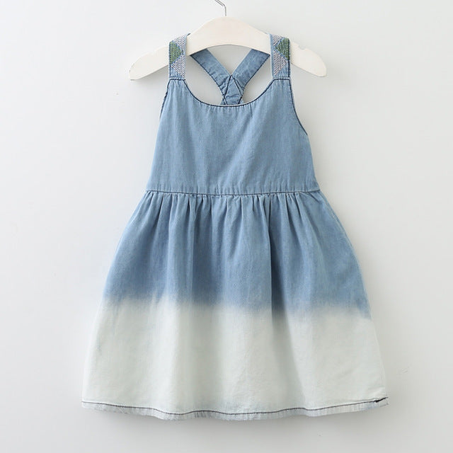 Bear Leader Girls Denim Dress 2018 New Summer Dress European and American Style Kids Dress Children Clothing 3-7Y Girls Clothes