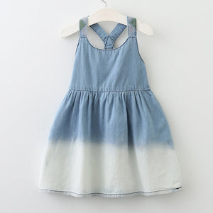 Bear Leader Girls Denim Dress 2018 New Summer Dress European and American Style Kids Dress Children Clothing 3-7Y Girls Clothes