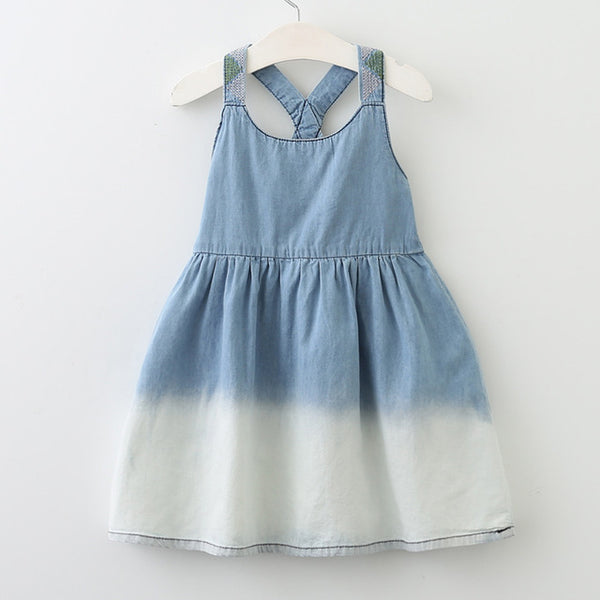 Bear Leader Girls Denim Dress 2018 New Summer Dress European and American Style Kids Dress Children Clothing 3-7Y Girls Clothes