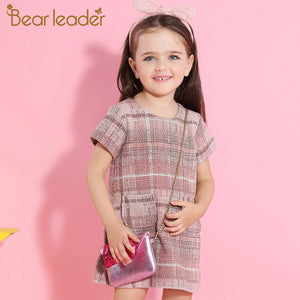 Bear Leader Girls Dress 2018 New Autumn Girls Clothes Classical Plaid Pocket Design Princess Dresses Children Clothing For 3-7Y