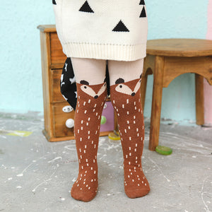 New Autumn Cartoon Fox Baby Girl Tights Cotton Cute Children Stocking Baby Pantyhose For Kid 0-5 Years best selling YYT358