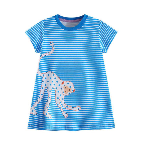 Bear Leader Girls Dress 2018 New Summer Style Baby Girls Dresses Sleeveless Lace Cartoon Cat Printing for Princess Dress 18M-6Ys
