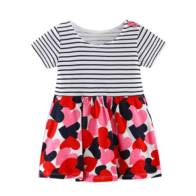 Bear Leader Girls Dress 2018 New Summer Style Baby Girls Dresses Sleeveless Lace Cartoon Cat Printing for Princess Dress 18M-6Ys