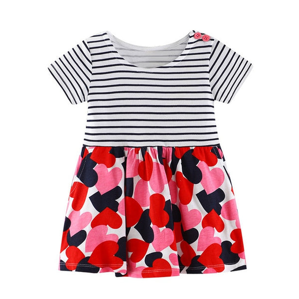 Bear Leader Girls Dress 2018 New Summer Style Baby Girls Dresses Sleeveless Lace Cartoon Cat Printing for Princess Dress 18M-6Ys