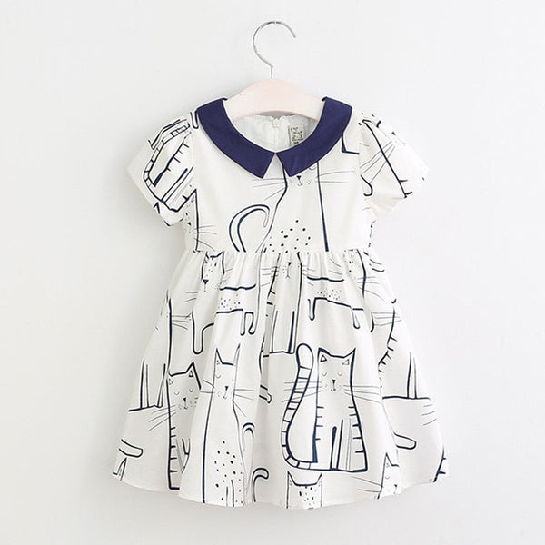 Bear Leader Girls Dresses 2018 Brand Princess Dress Animal Floral Printing Pattern Design Baby Girls Clothes For 3-7 Years