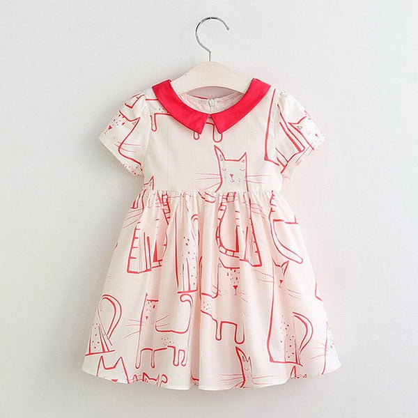 Bear Leader Girls Dresses 2018 Brand Princess Dress Animal Floral Printing Pattern Design Baby Girls Clothes For 3-7 Years