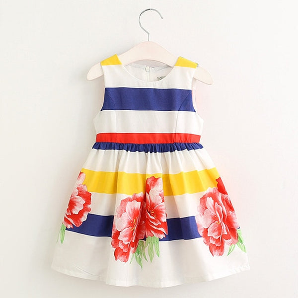 Bear Leader Girls Dresses 2018 Brand Princess Dress Animal Floral Printing Pattern Design Baby Girls Clothes For 3-7 Years