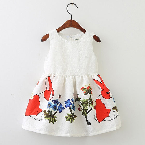 Bear Leader Girls Dresses 2018 Brand Princess Dress Animal Floral Printing Pattern Design Baby Girls Clothes For 3-7 Years