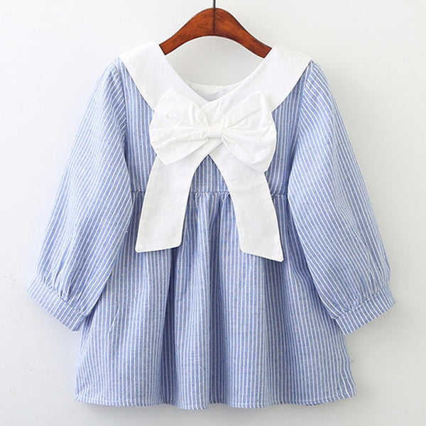 Bear Leader Girls Dress 2018 Autumn Style Princess Dress Children Clothing  Long Sleeves Striped Bow Design for Girls Clothes