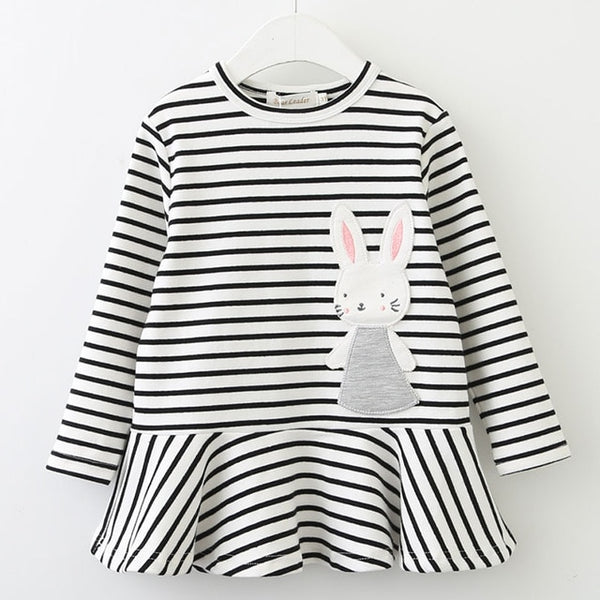 Bear Leader Girls Dress 2018 Autumn Style Princess Dress Children Clothing  Long Sleeves Striped Bow Design for Girls Clothes
