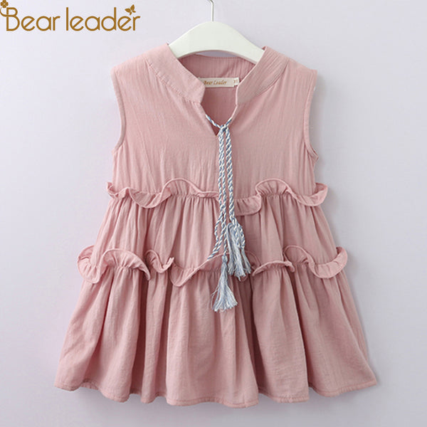 Bear Leader Girls Dresses 2018 New Brand Princess Girl Clothing European and American Style Cute Ruffles Dresses For Baby Girls