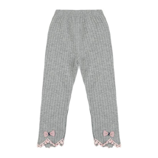 Kids Girls Cute Fashion Knitting Leggings Baby Girls Spring Autumn Cotton Solid Color Warm Pants Long Tight Pants