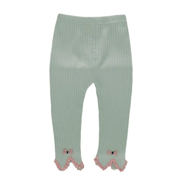 Kids Girls Cute Fashion Knitting Leggings Baby Girls Spring Autumn Cotton Solid Color Warm Pants Long Tight Pants