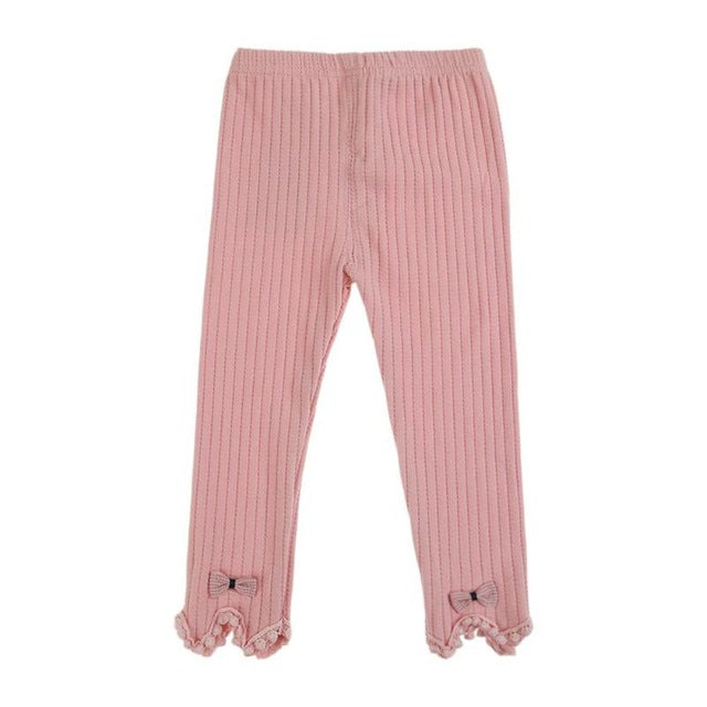 Kids Girls Cute Fashion Knitting Leggings Baby Girls Spring Autumn Cotton Solid Color Warm Pants Long Tight Pants