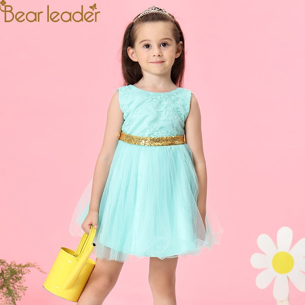 Bear Leader Girls Dresses 2018 New Fashion Princess Girl Clothes Ball Gown Sleeveless Party Dress Girls Clothes For 1-5 Years