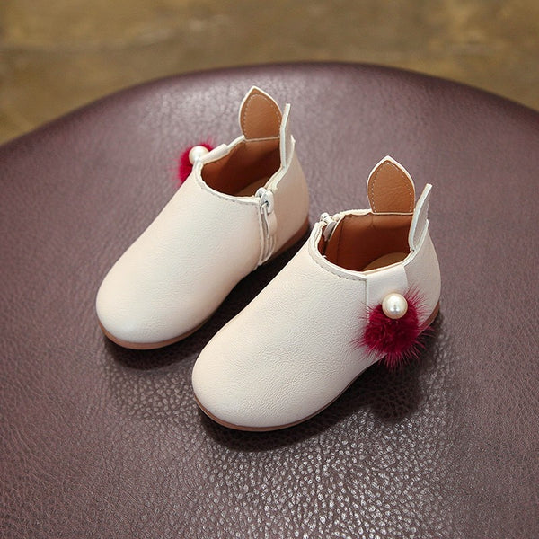 Baby Girl Shoes Boots Breathable Low-Heeled Kids Girls Shoes Spring Fashionable Children Shoes PU Leather
