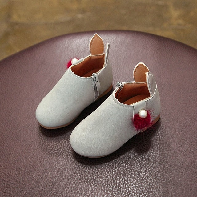Baby Girl Shoes Boots Breathable Low-Heeled Kids Girls Shoes Spring Fashionable Children Shoes PU Leather